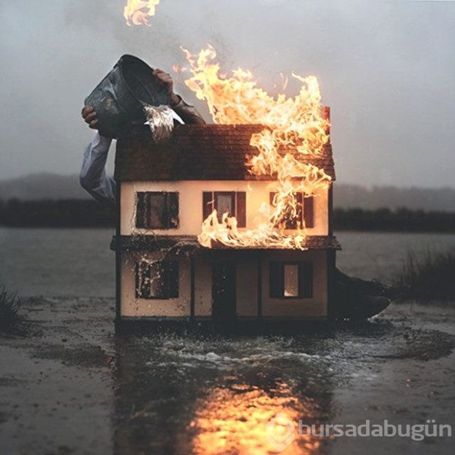 Gördüğü kabusları fotoğrafladı