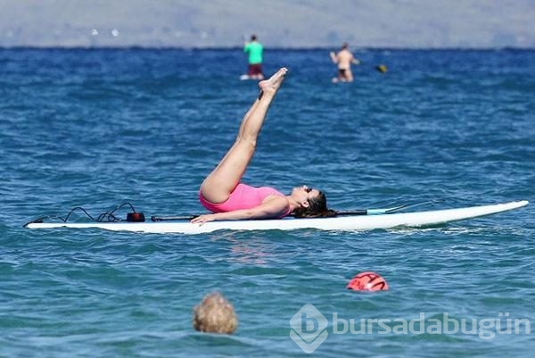 Tatilde de sporu bırakmadı!