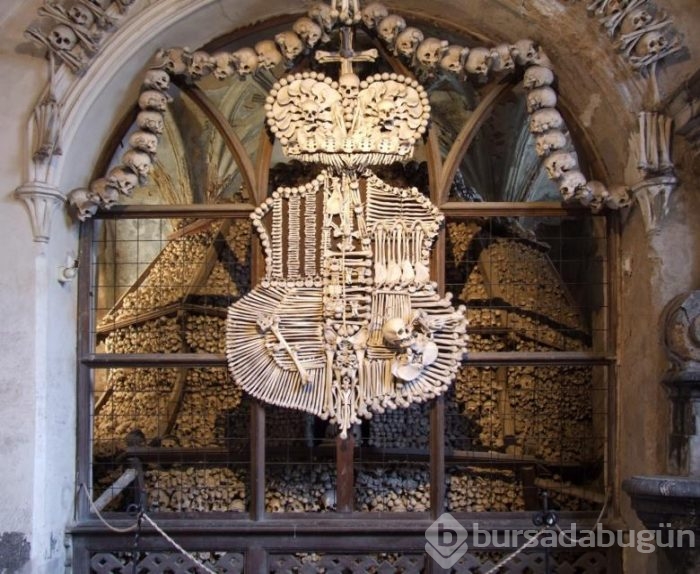 İnsan kemikleri kullanılarak yapılmış kilise...