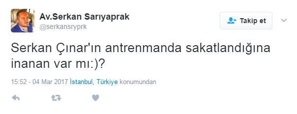 Serkan Çınar'ın sakatlığına Twitter inanmayınca...
