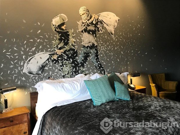 Filistin'de sokak sanatçısı 'Banksy' tasarımlı otel açıldı