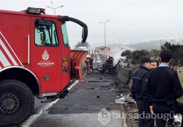 İstanbul'da helikopter düştü! İlk fotoğraflar