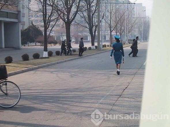 Olmayan trafiği denetliyorlar: Kuzey Kore