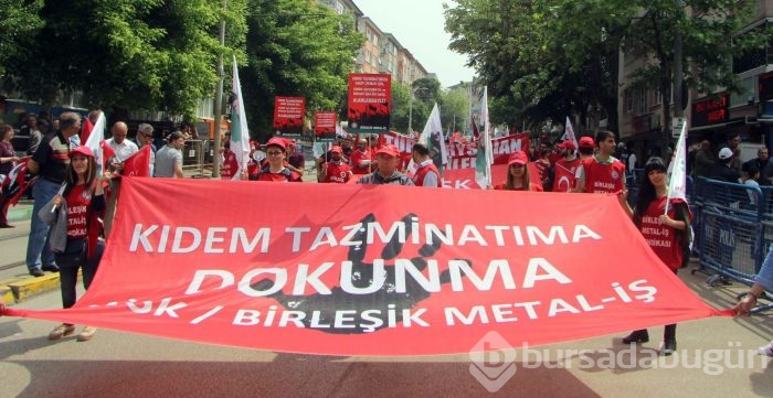 Bursa'da 1 Mayıs yürüyüşünde arbede!