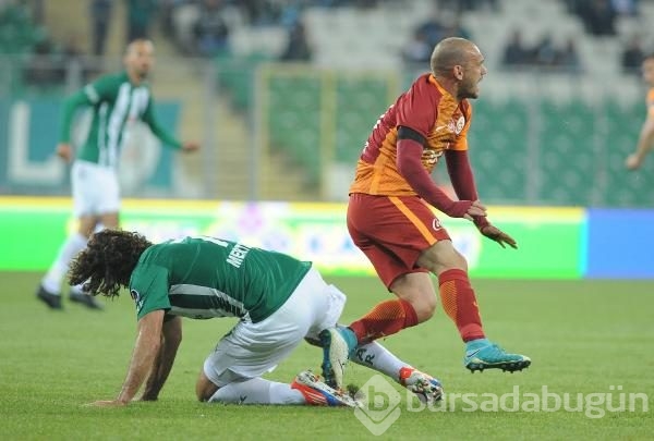 Bursaspor-Galatasaray maçından kareler