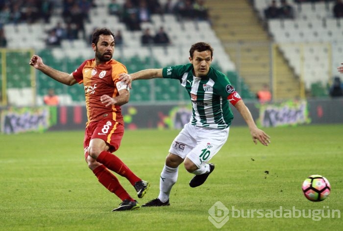 Bursaspor-Galatasaray maçından kareler