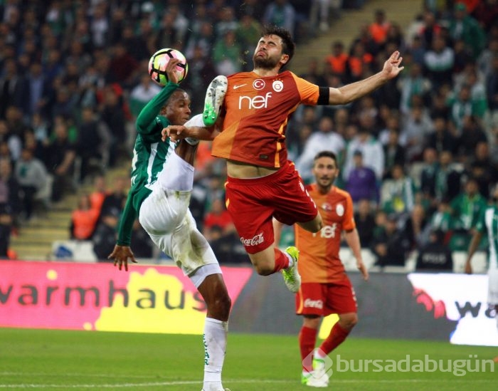 Bursaspor-Galatasaray maçından kareler