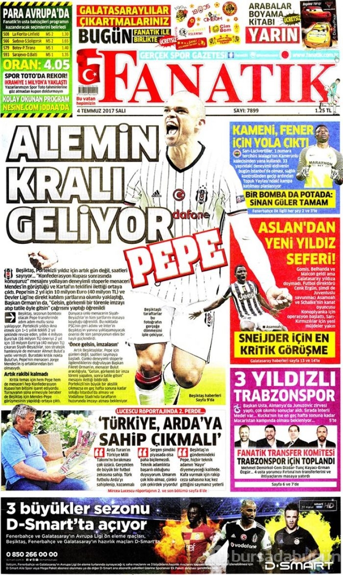 Günün gazete manşetleri 4 Temmuz 2017