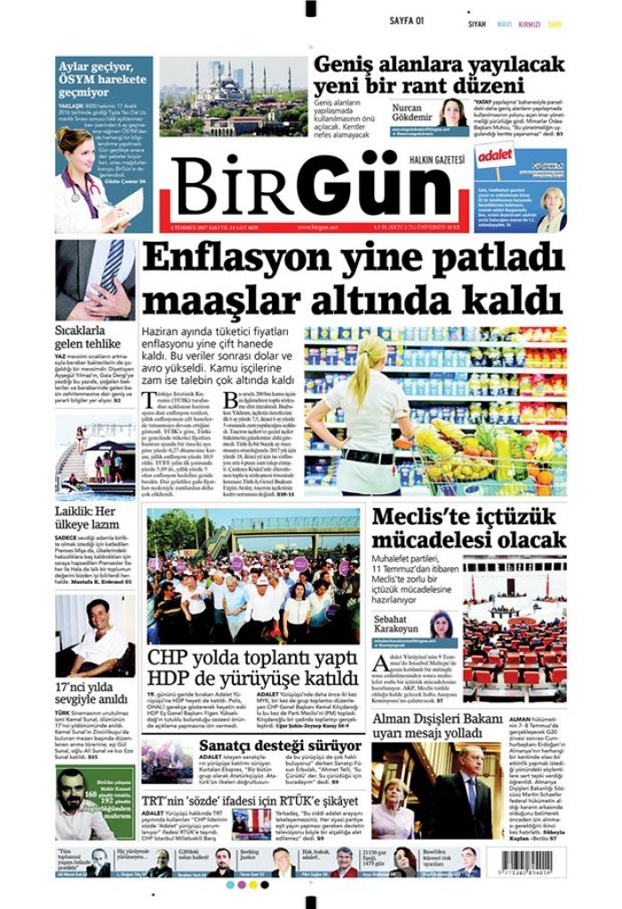 Günün gazete manşetleri 4 Temmuz 2017