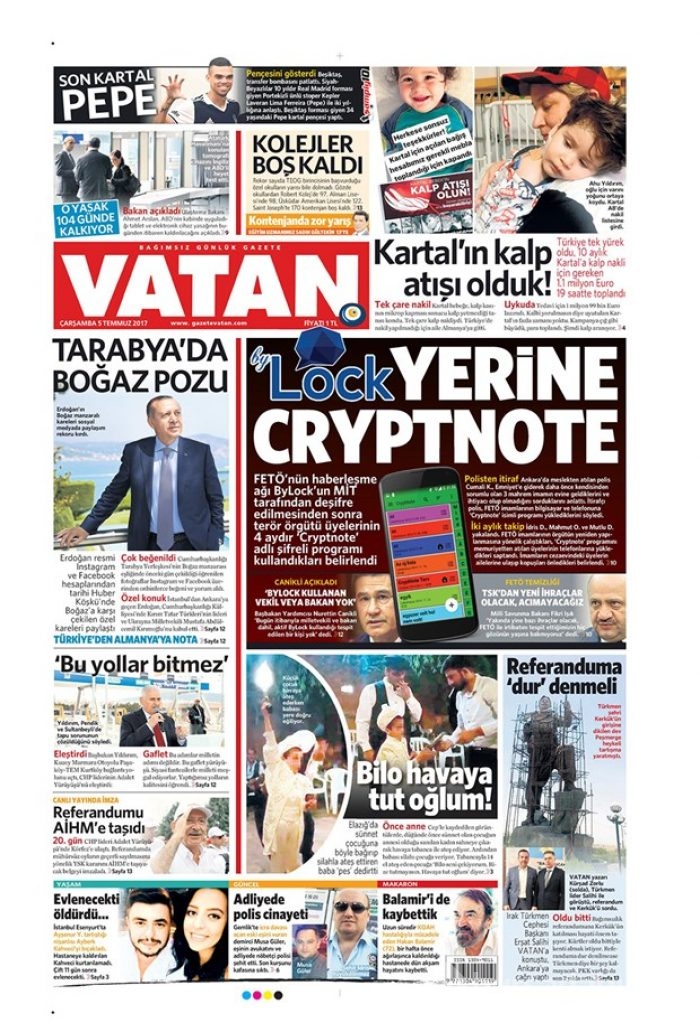 Günün gazete manşetleri 5 Temmuz 2017