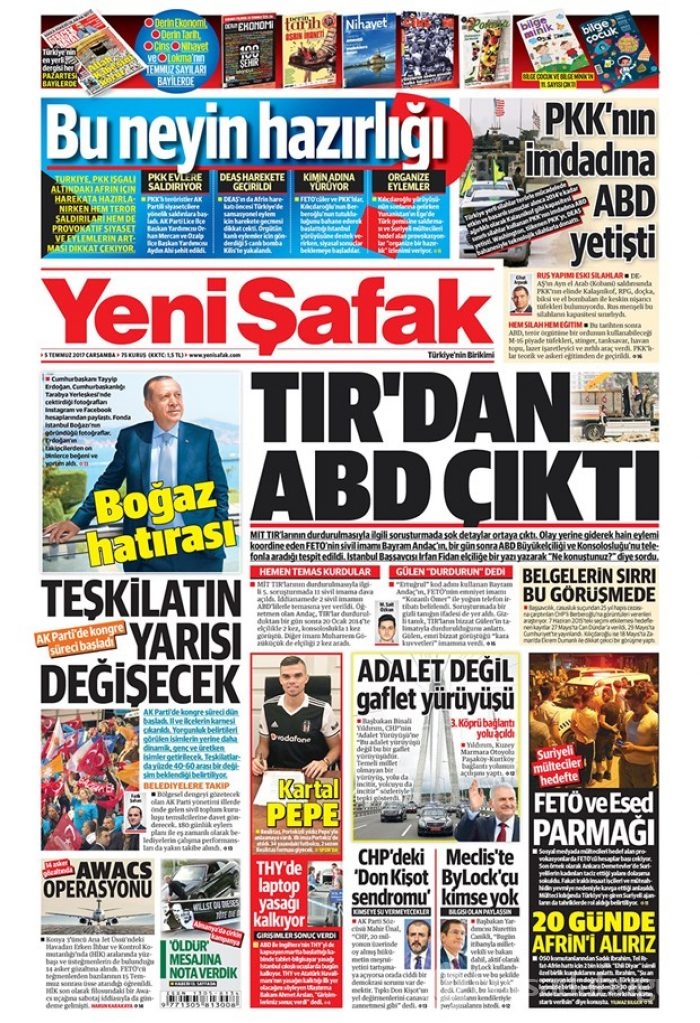 Günün gazete manşetleri 5 Temmuz 2017