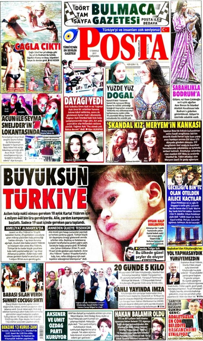Günün gazete manşetleri 5 Temmuz 2017
