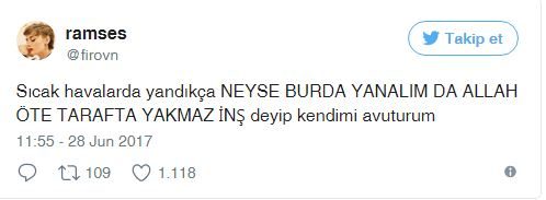 Sıcaklara isyan eden tweetler güldürüyor