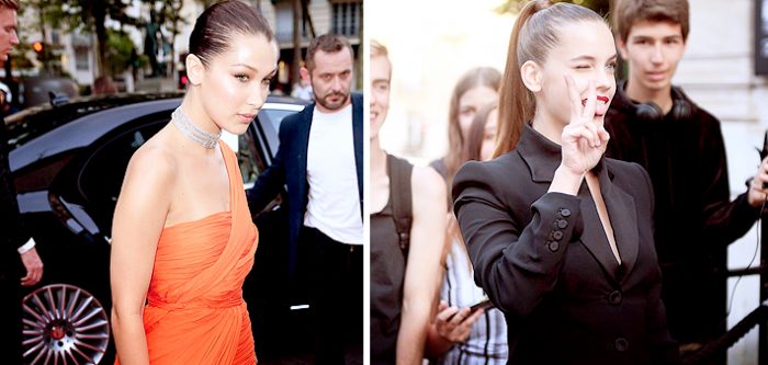 Barbara Palvin ve Bella Hadid 'Vogue' partisinde