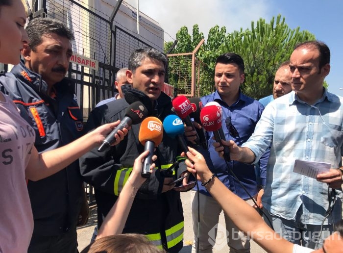 Bursa'da tekstil fabrikasında yangın
