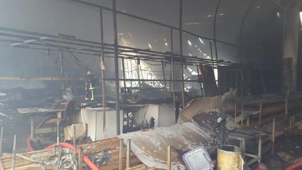 Bursa'da tekstil fabrikasında yangın