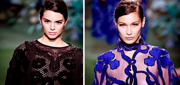 Kendall Jenner & Bella Hadid 'Fendi' defilesinde