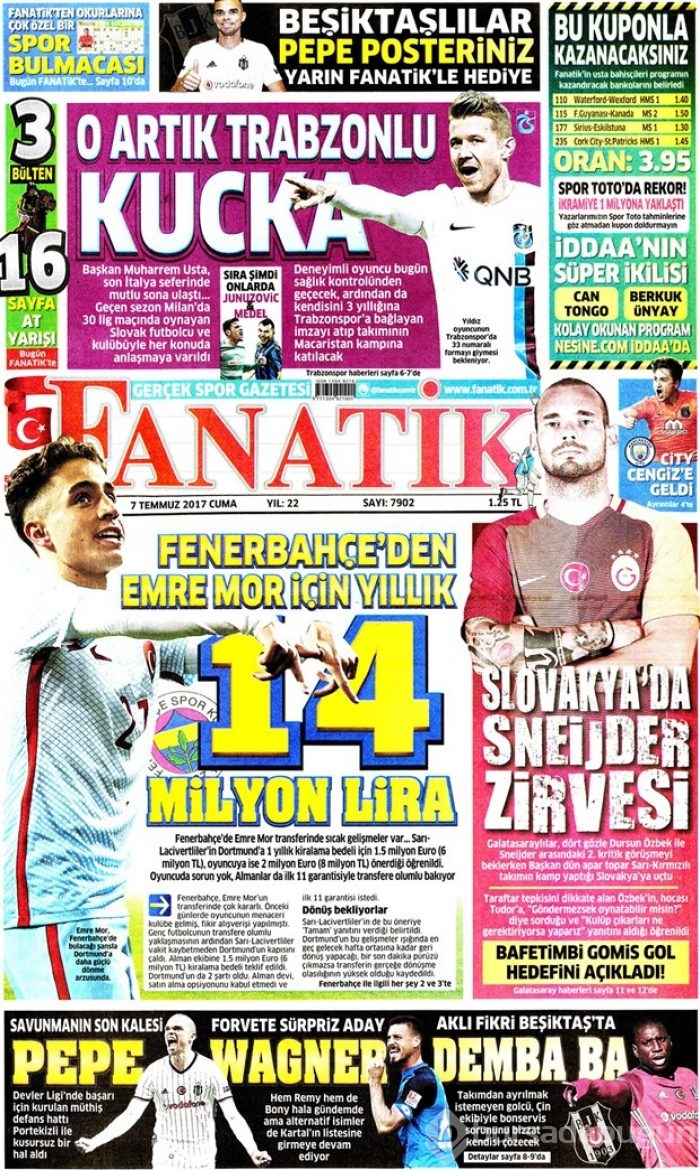 Günün gazete manşetleri 7 Temmuz 2017