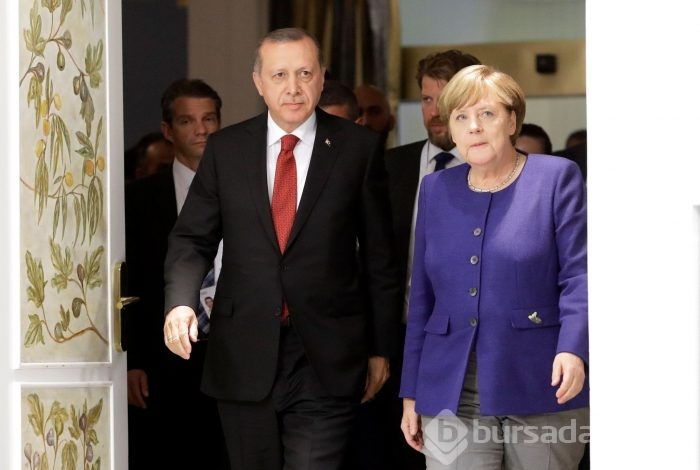 Erdoğan-Merkel görüşmesinden kareler
