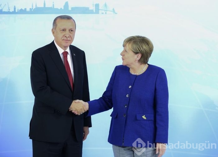 Erdoğan-Merkel görüşmesinden kareler