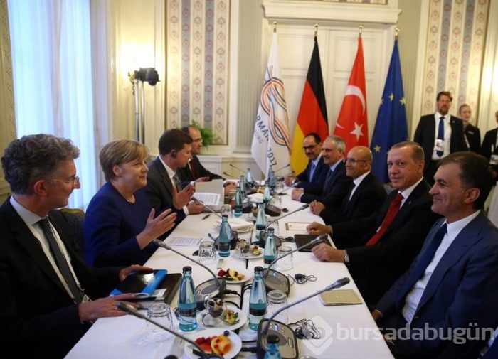 Erdoğan-Merkel görüşmesinden kareler