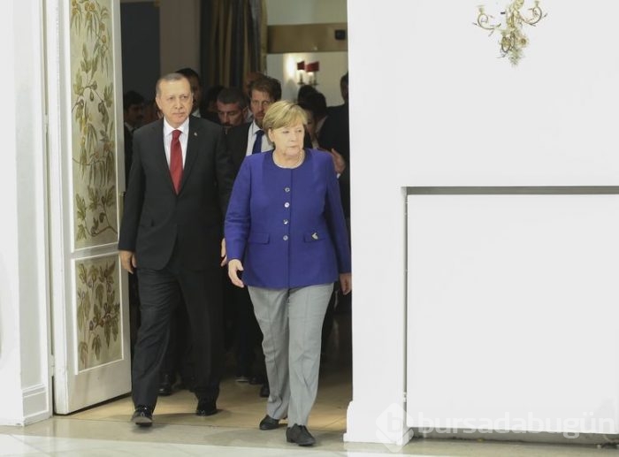 Erdoğan-Merkel görüşmesinden kareler