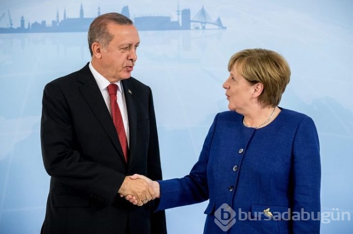 Erdoğan-Merkel görüşmesinden kareler