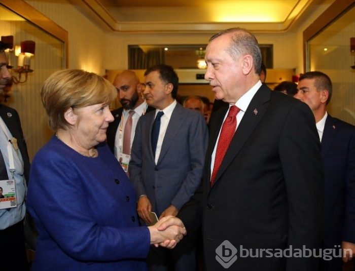 Erdoğan-Merkel görüşmesinden kareler