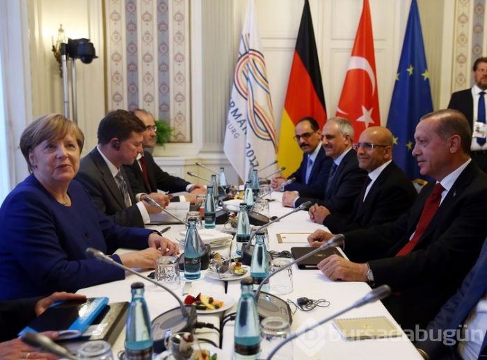 Erdoğan-Merkel görüşmesinden kareler