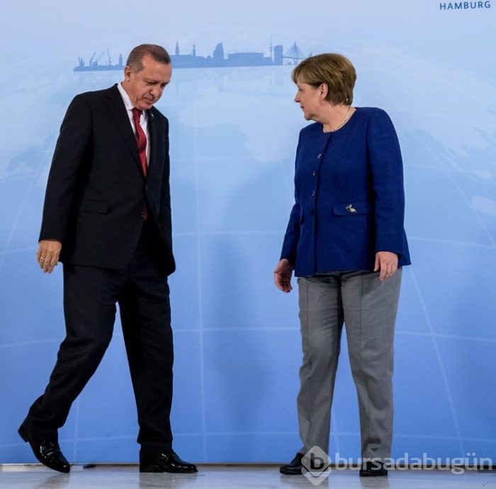 Erdoğan-Merkel görüşmesinden kareler