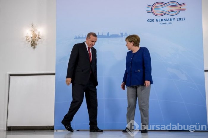 Erdoğan-Merkel görüşmesinden kareler