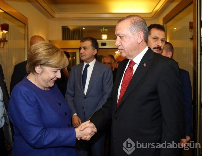 Erdoğan-Merkel görüşmesinden kareler