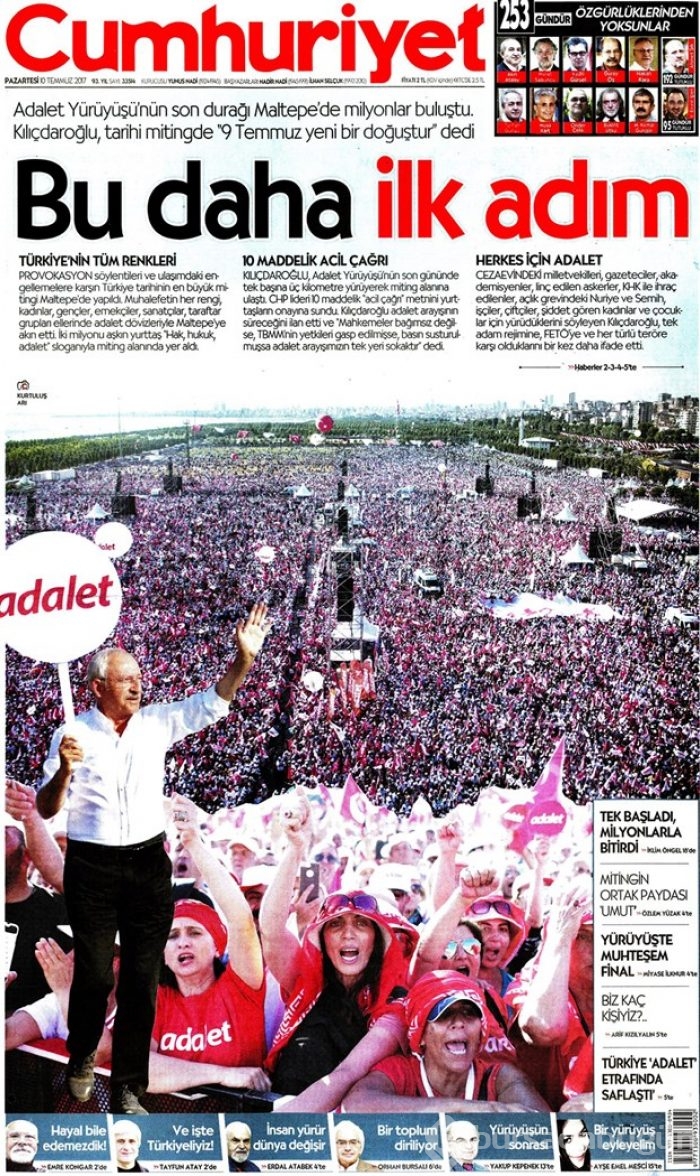Günün gazete manşetleri (10 Temmuz 2017)