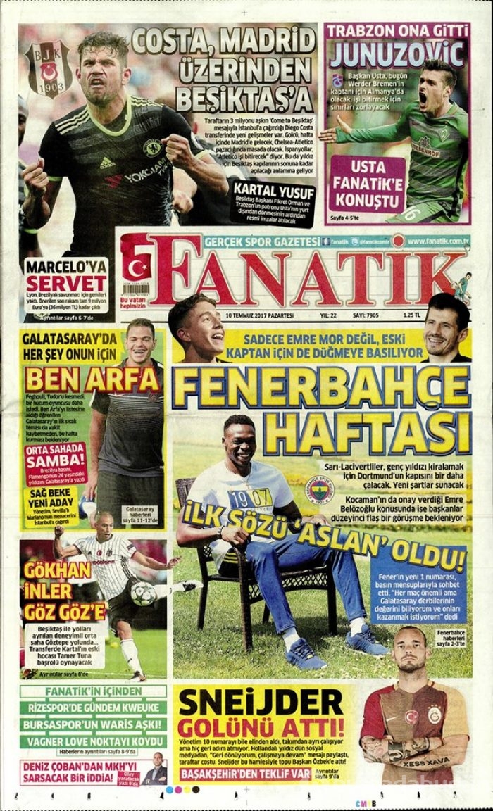 Günün gazete manşetleri (10 Temmuz 2017)