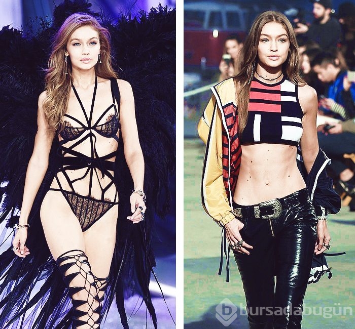 Podyumdan bir Gigi Hadid geçti