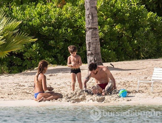 Lionel Messi ve Antonella Roccuzzo balayında