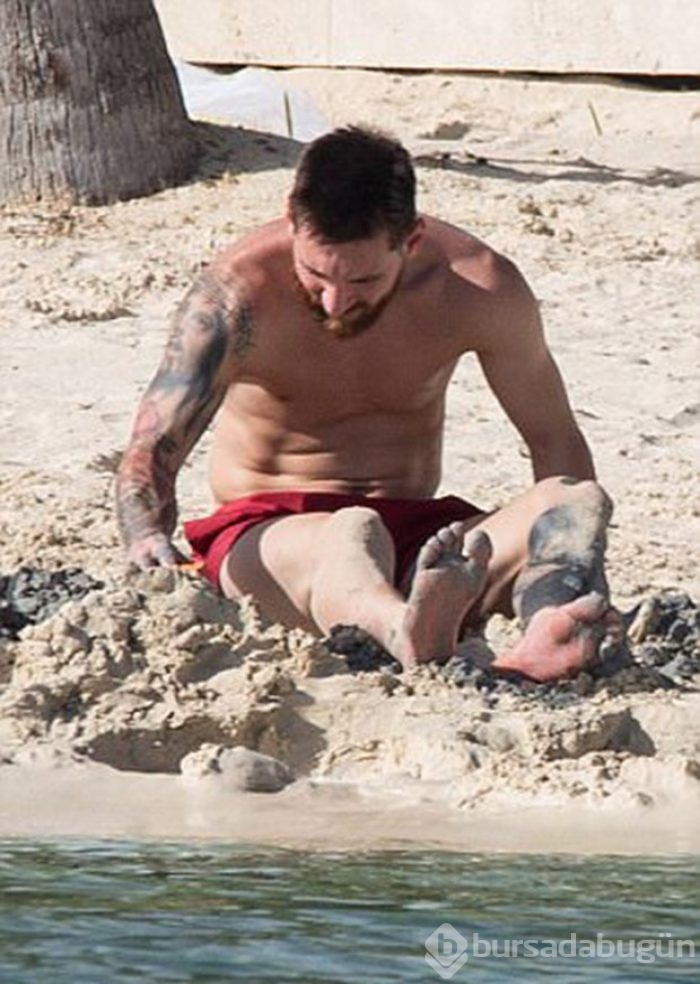 Lionel Messi ve Antonella Roccuzzo balayında