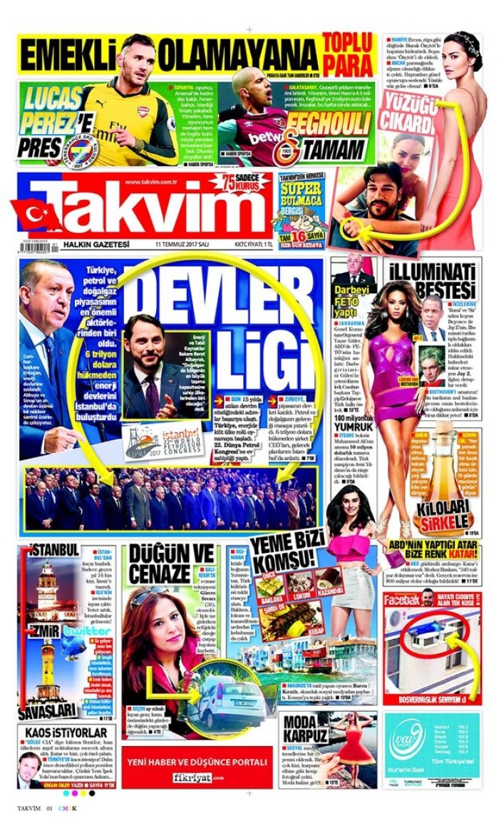 Günün gazete manşetleri 11 Temmuz 2017