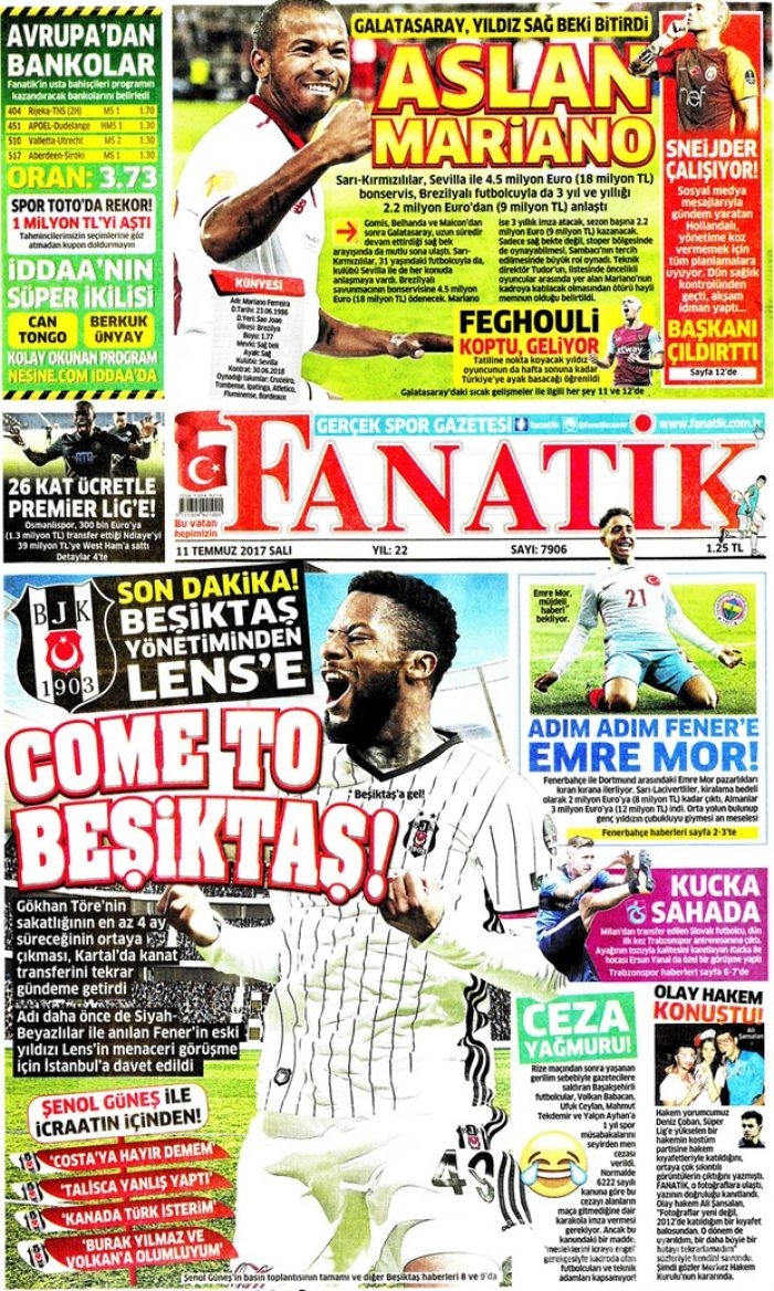Günün gazete manşetleri 11 Temmuz 2017
