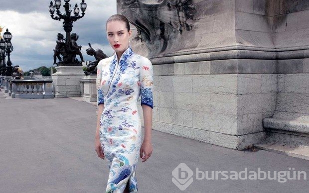 Çin havayolu hosteslerinin haute couture üniformaları