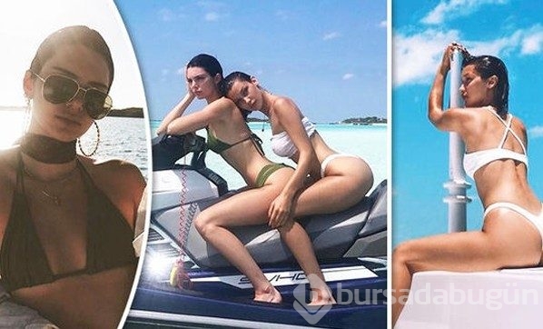 Mikonos tatilcileri Kendall Jenner ve Bella Hadid
