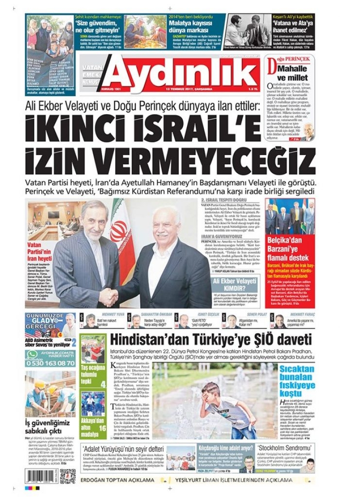 Günün gazete manşetleri 12 Temmuz 2017