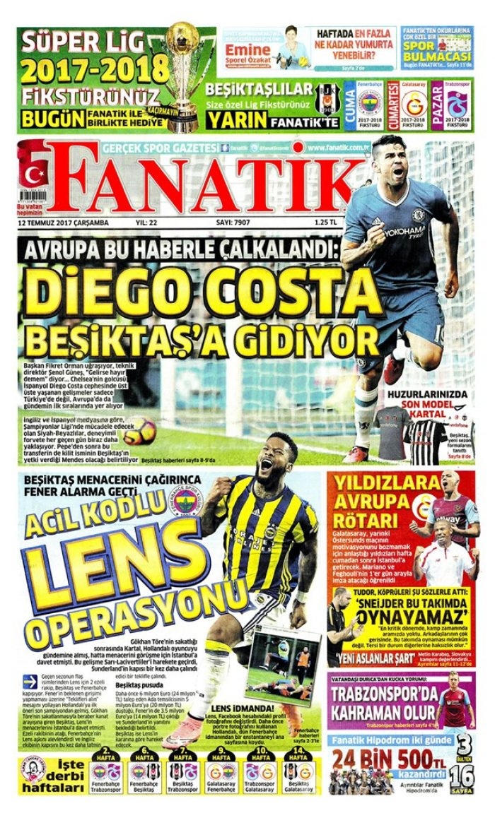 Günün gazete manşetleri 12 Temmuz 2017