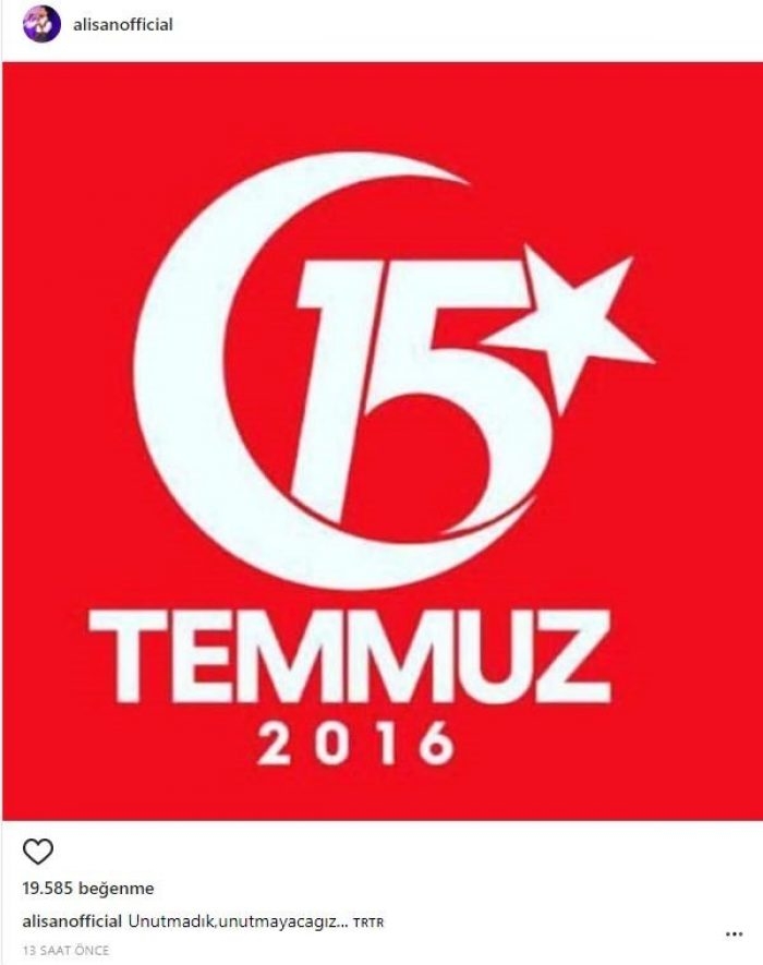 Ünlü isimlerin Instagram paylaşımları (13.07.2017)