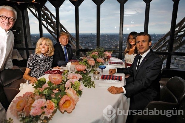 Macron, Trump için Eyfel Kulesi'ni kapattı