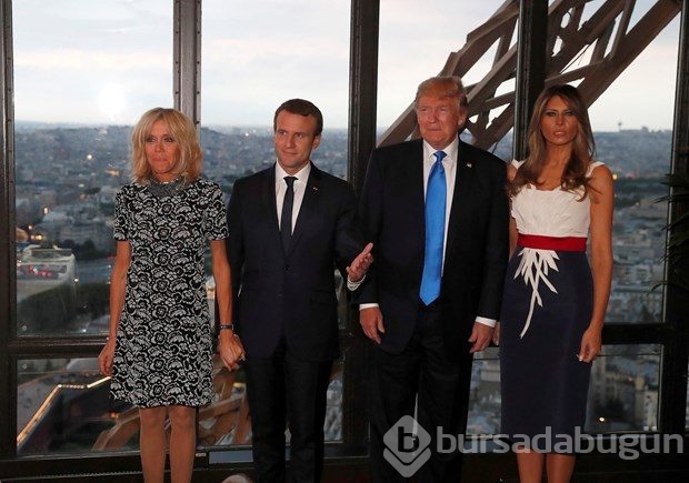 Macron, Trump için Eyfel Kulesi'ni kapattı