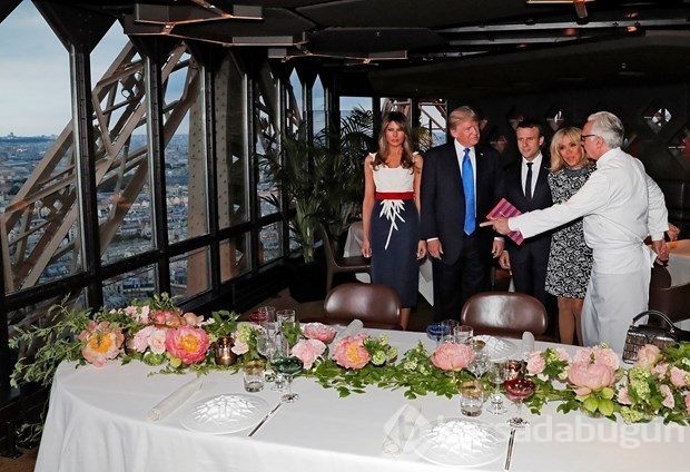 Macron, Trump için Eyfel Kulesi'ni kapattı
