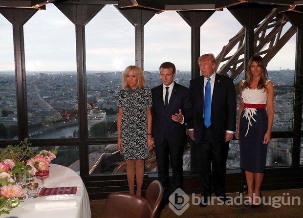 Macron, Trump için Eyfel Kulesi'ni kapattı