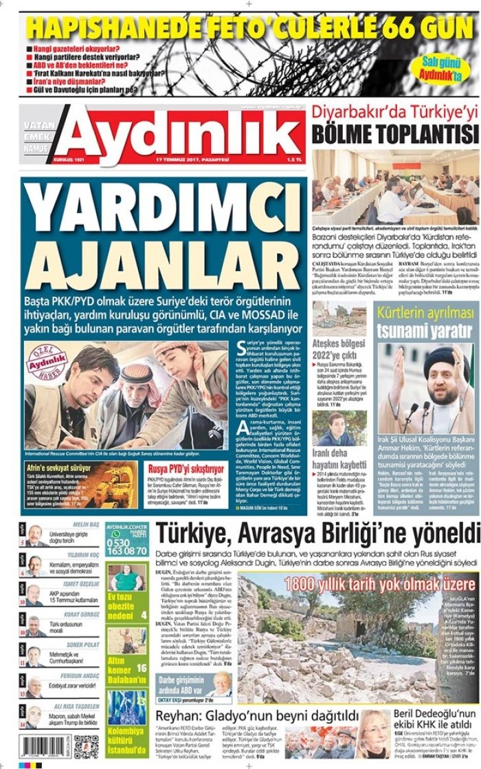 Günün gazete manşetleri - 17 Temmuz 2017