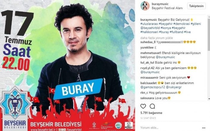 Ünlü isimlerin Instagram paylaşımları (17.07.2017)